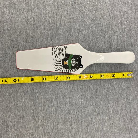 Vintage Ceramic Pie Server Cats Design Made in Japan Christmas Holiday Kitchen - Picture 5 of 7